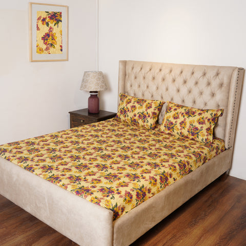 Bedsheets- Floral Motifs (King Size)