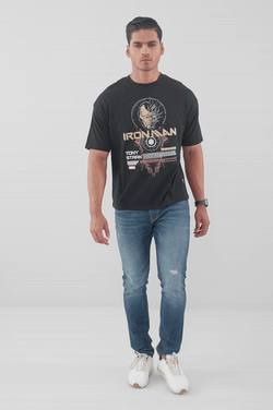 Iron Man-themed Men's Oversized Casual T-Shirt