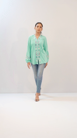 Relaxed Fit Embroidered Top