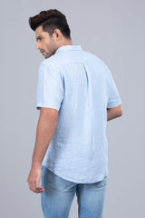 Solid Color Short Sleeved Casual Shirt