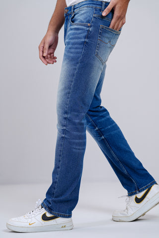 Premium Mid Indigo Straight Fit Jeans