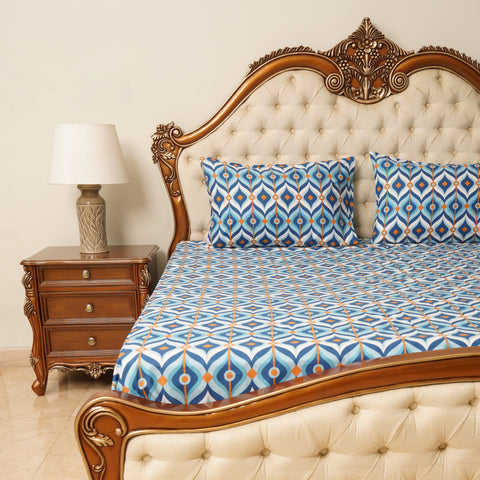 Bedsheets- Electron Blue (Queen Size)