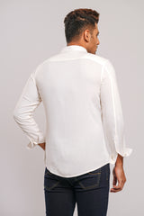 Regular Fit Casual Cotton Shirt with All-over Micro Detailing