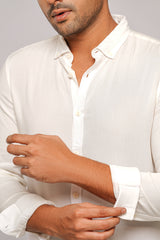 Regular Fit Casual Cotton Shirt with All-over Micro Detailing