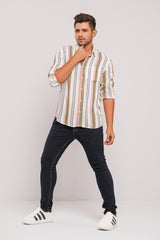 Regular Fit Casual Cotton Shirt with All-over Micro Detailing