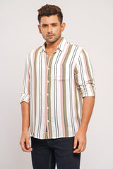 Regular Fit Casual Cotton Shirt with All-over Micro Detailing