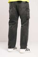 Baggy Fit Black Cargo Jeans