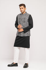 Semi-Formal Brocade Waistcoat with Decorative Buttons