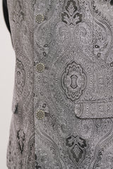 Semi-Formal Brocade Waistcoat with Decorative Buttons