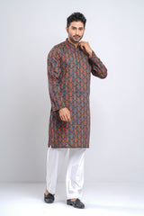 Regular Fit Digital Printed Cotton Panjabi