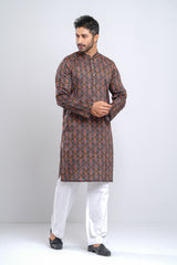 Regular Fit Digital Printed Cotton Panjabi