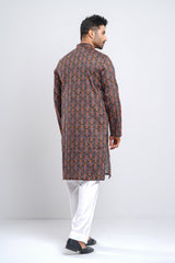 Regular Fit Digital Printed Cotton Panjabi