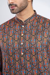 Regular Fit Digital Printed Cotton Panjabi