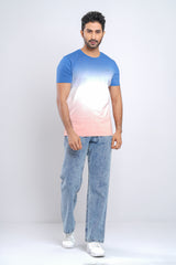 Triple Shade Over Dye Ombre T-Shirt