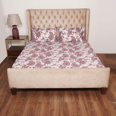 Bedsheet - Burgundy Paisley