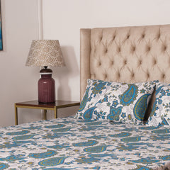 Bedsheet - Teal Paisley