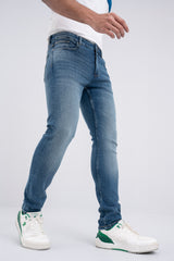 Light Blue Dobby Slim Fit Jeans