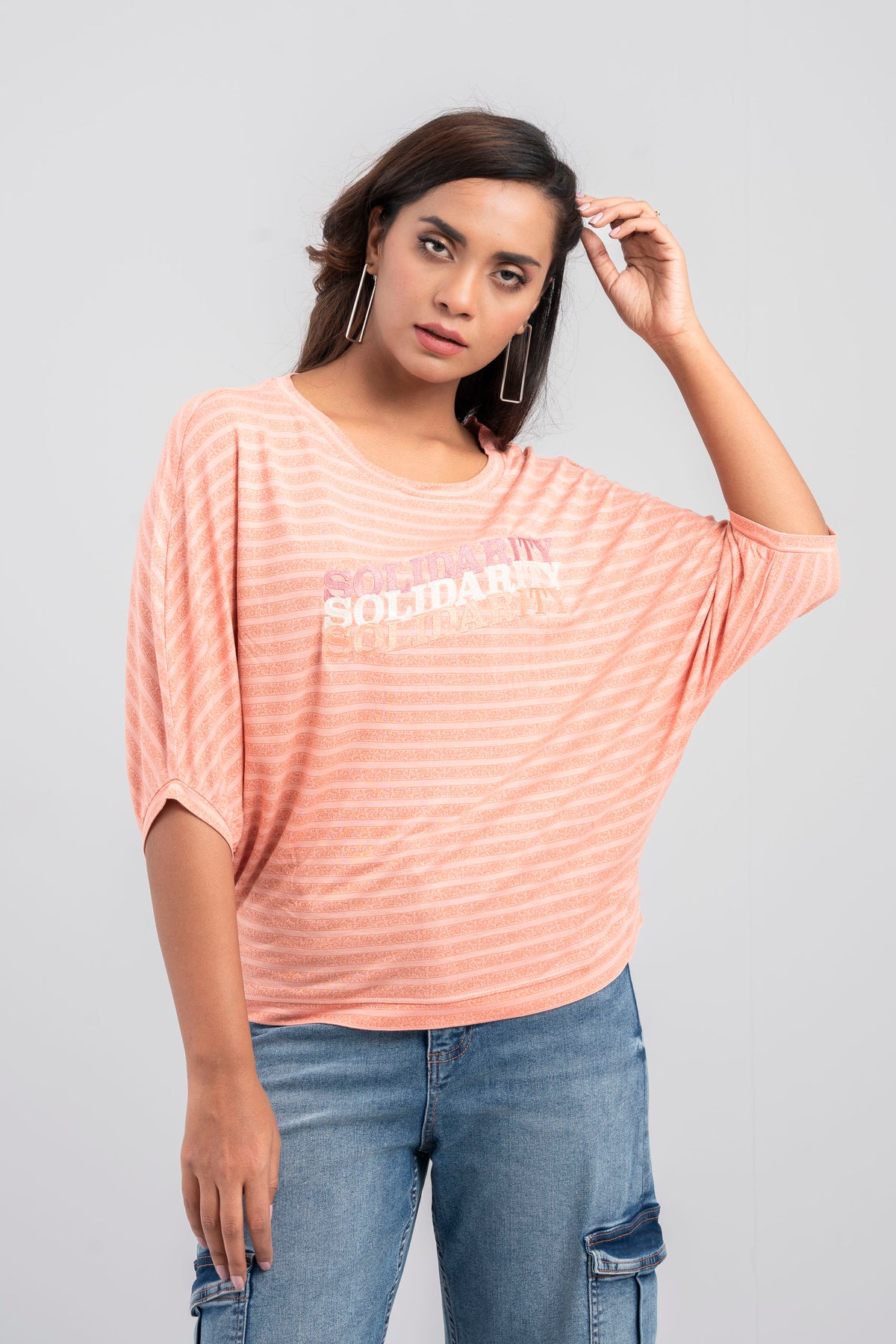 Relaxed Fit Embroidered Top