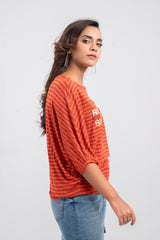 Relaxed Fit Embroidered Top