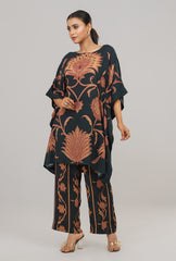 Allover Printed Kaftan-Style Two-Piece Ethnic Set