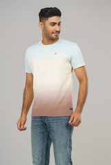 Triple Shade Over-Dye Ombre Finish T-Shirt