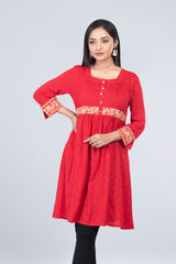 Rotary Printed Women's Viscose Ethnic Kurti