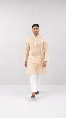 Regular Fit Printed Cotton Panjabi